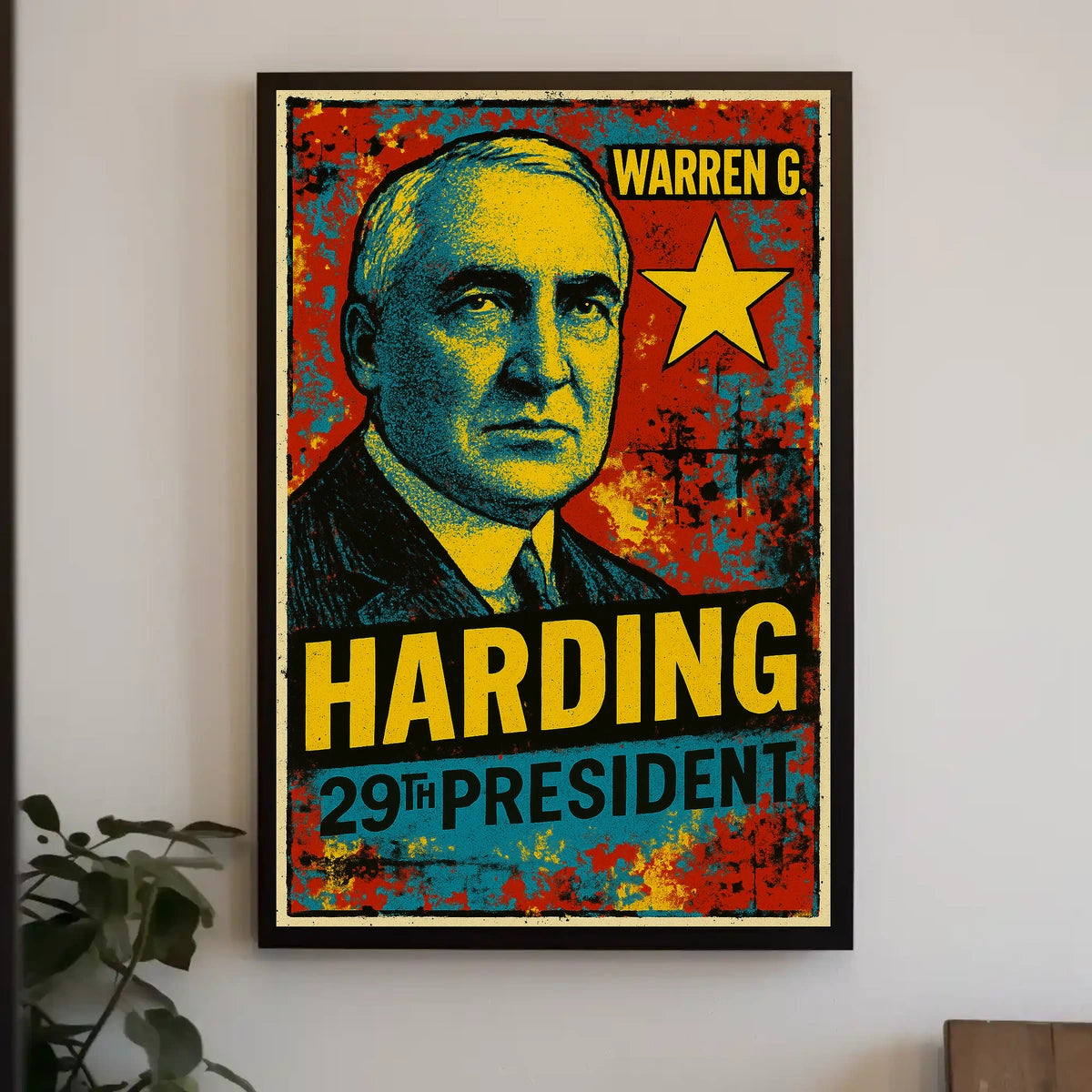 Warren G. Harding 29th President of the United States Graffiti Pop Art Poster