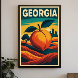 Georgia The Peach State Poster