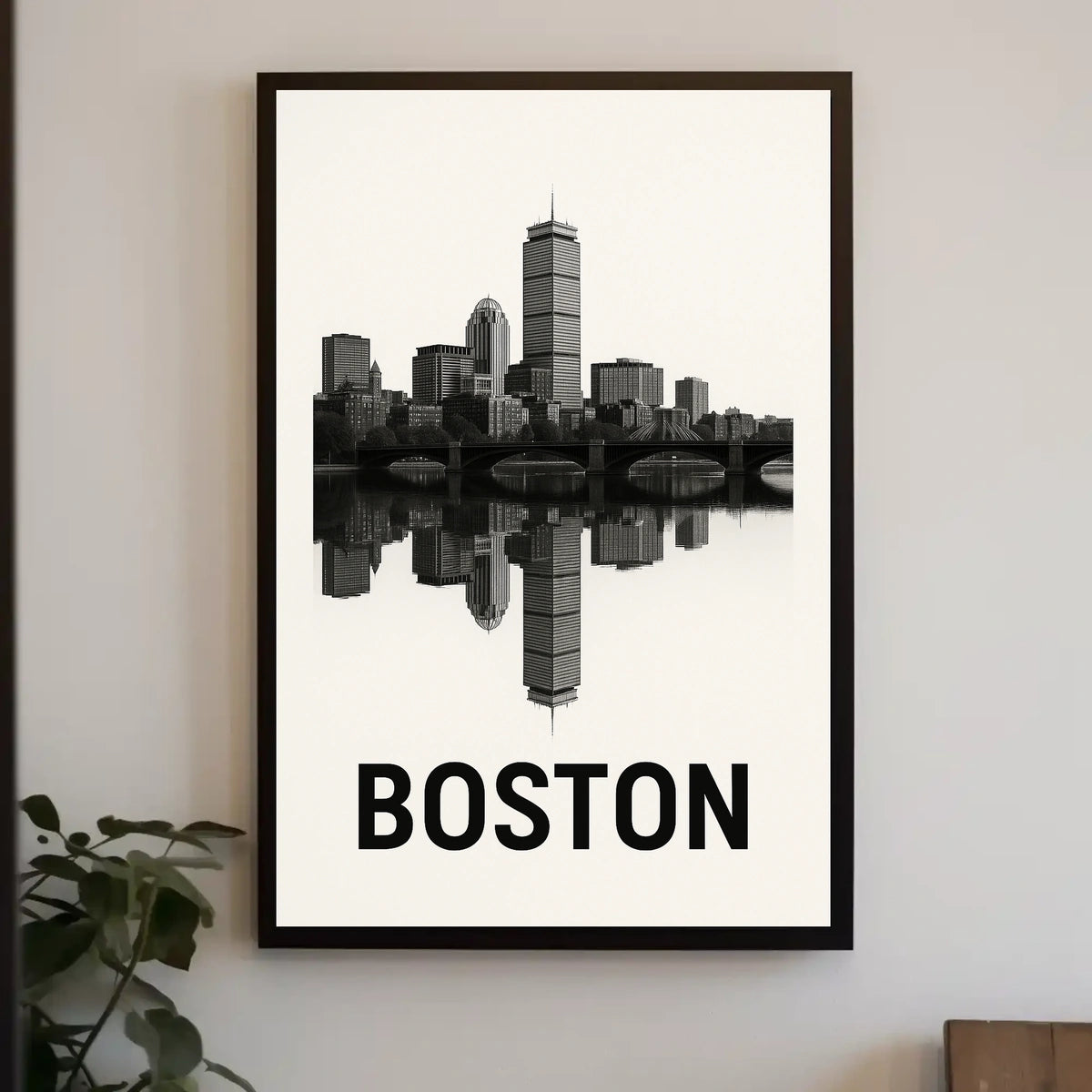 Boston Skyline Reflection Poster