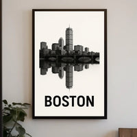 Boston Skyline Reflection Poster
