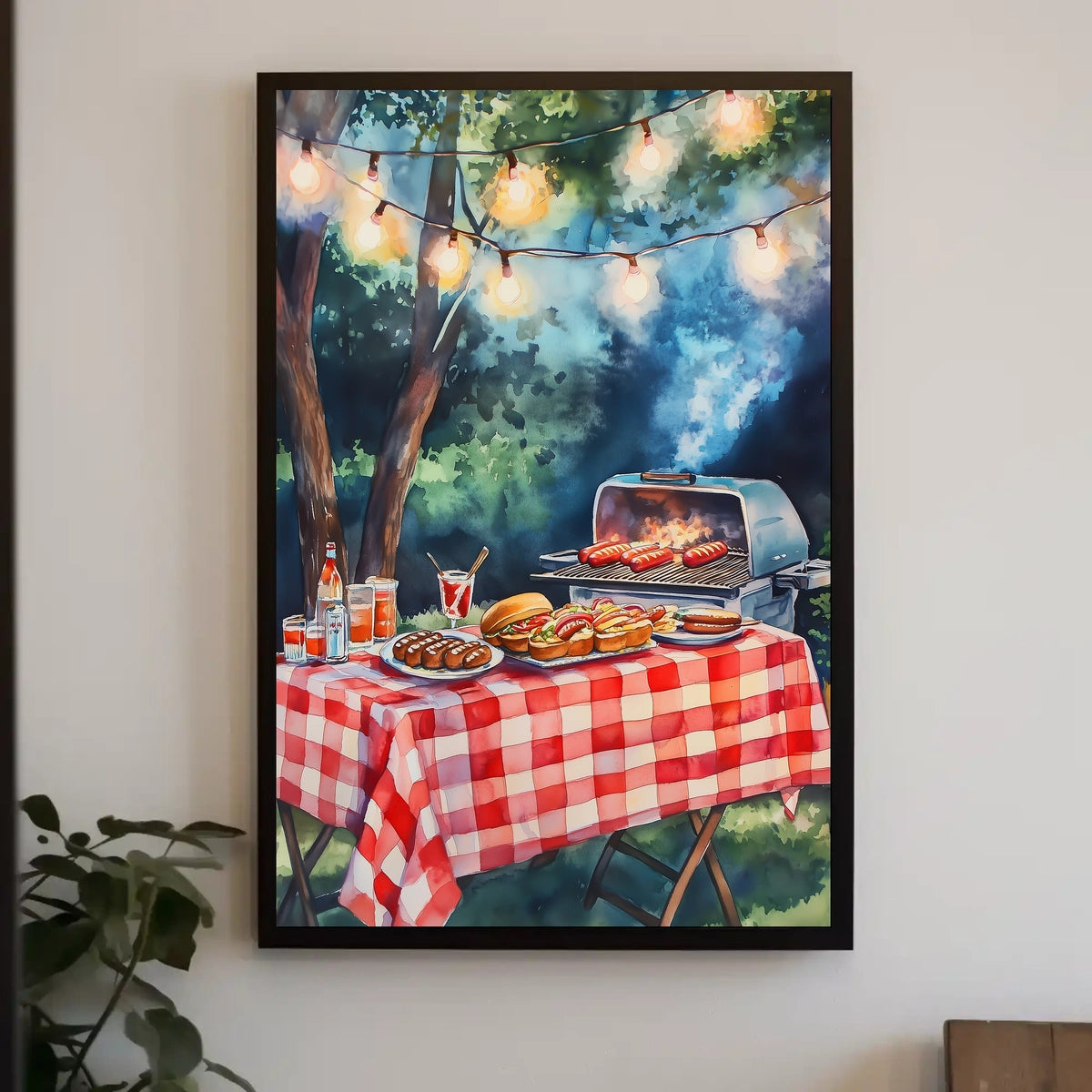 summer barbecue scene Poster