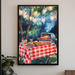 summer barbecue scene Poster