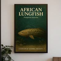 African Lungfish Illustration: Educational or Infographic Poster