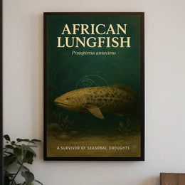 African Lungfish Illustration: Educational or Infographic Poster