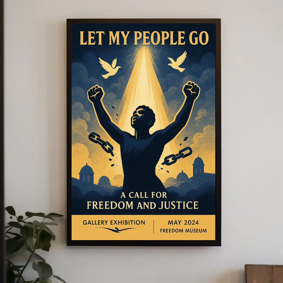 Let My People Go A Call for Freedom and Justice Poster
