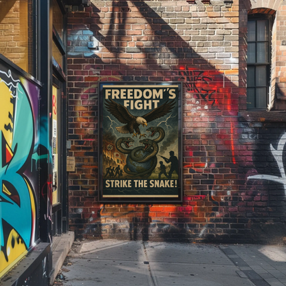 Freedom's Fight WWII Propaganda Poster