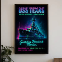 USS Texas Battleship Valor Historical or Presidential Poster