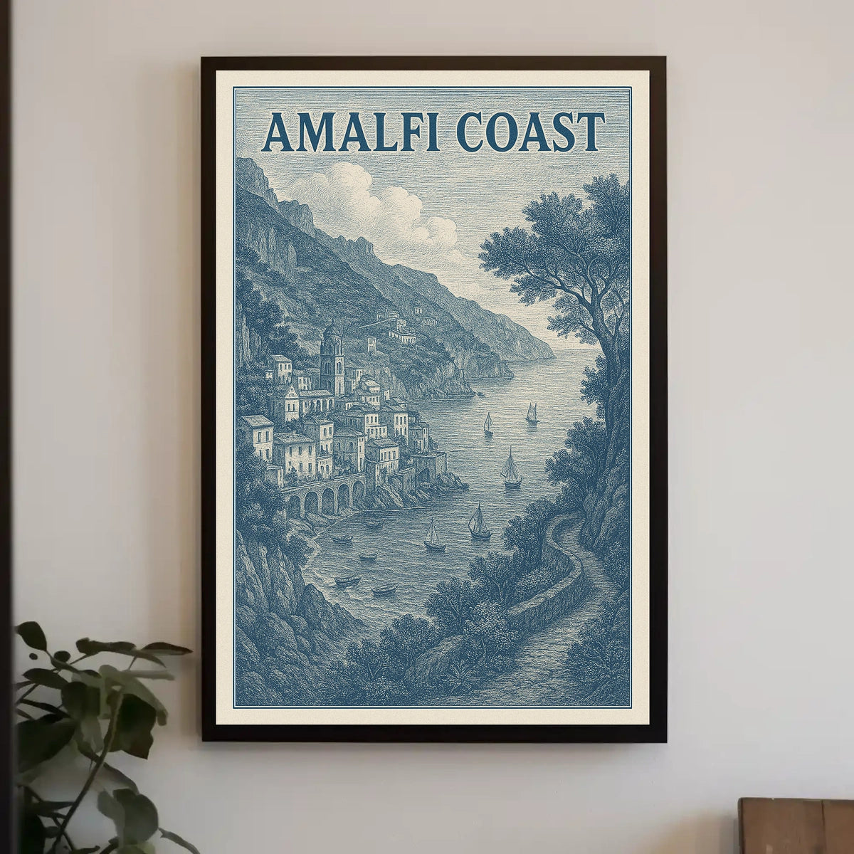 Amalfi Coast Poster Art Wall Decor Museum Quality 18x24