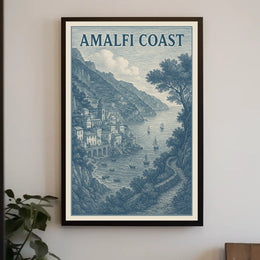 Amalfi Coast Poster Art Wall Decor Museum Quality 18x24