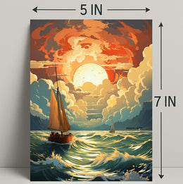Sailing Into The Sunset Poster PosterGoat