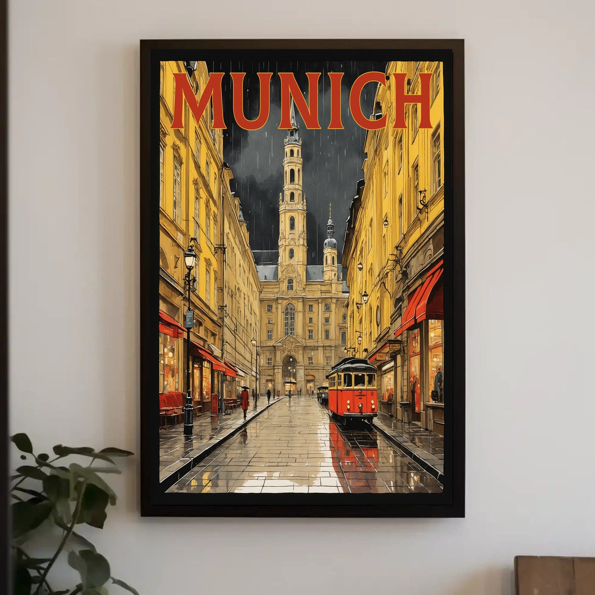 Munich Street Scene Poster