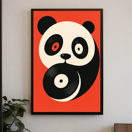 Panda Vinyl Vibes Poster