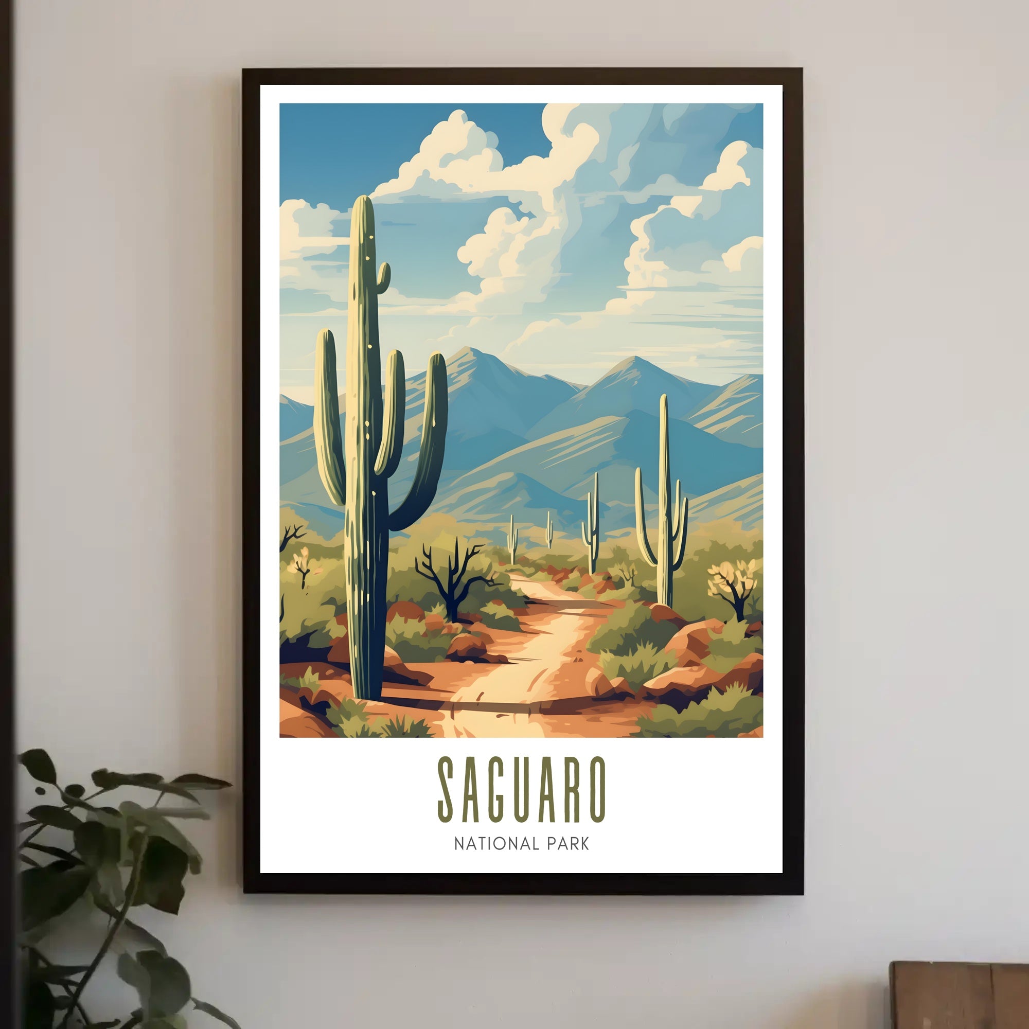 Saguaro National Park Vintage Travel Poster Print