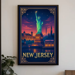 New Jersey Iconic Landmarks Poster