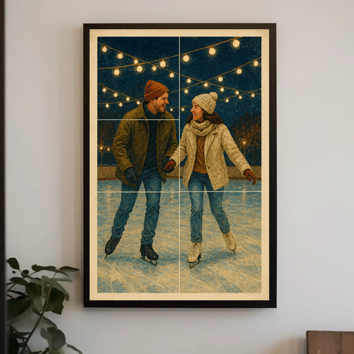 Winter Skating Delight Poster