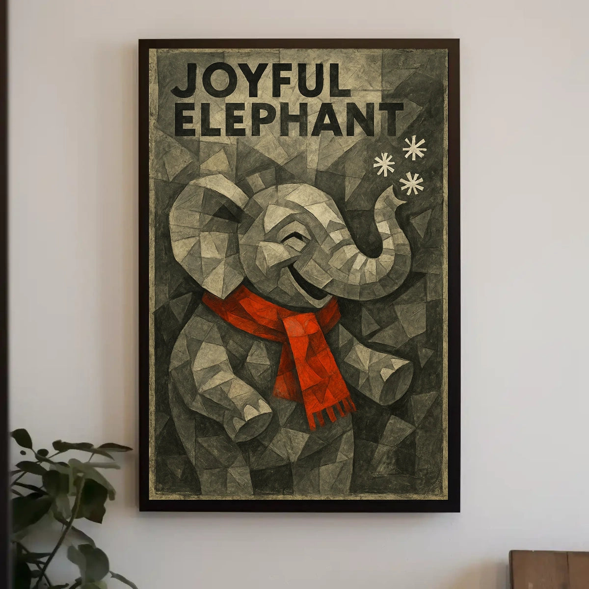 Joyful Elephant Poster