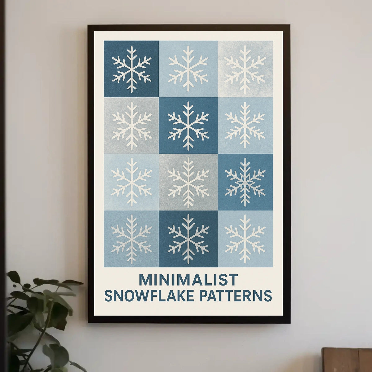 Minimalist Snowflake Patterns Minimalist Poster