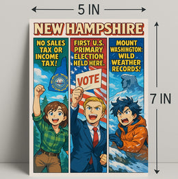 New Hampshire Highlights Poster PosterGoat
