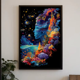 Surreal Cosmic Underwater Artistry Abstract, Artistic, or Pop Culture Poster