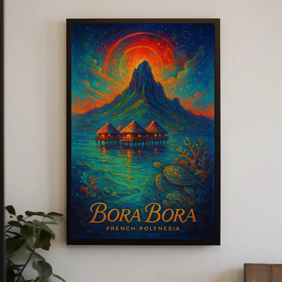 Bora Bora Dreamscape: Vibrant Tropical Paradise Poster