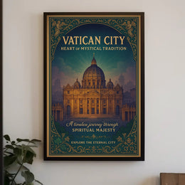 Vatican City Vintage Art Print Cultural or Heritage Poster