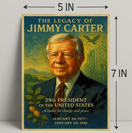 Jimmy Carter 39th President Wall Art Print PosterGoat