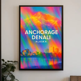 Anchorage and Denali Alaska Poster
