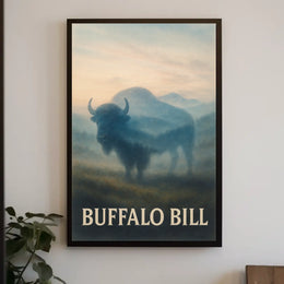 Buffalo Bill Wildlife Illustration Artistry Animal Poster