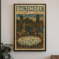 Baltimore Harbor Of Lights Poster