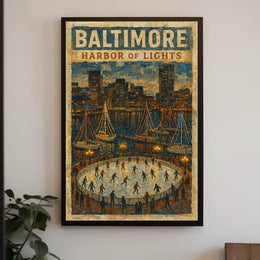 Baltimore Harbor Of Lights Poster