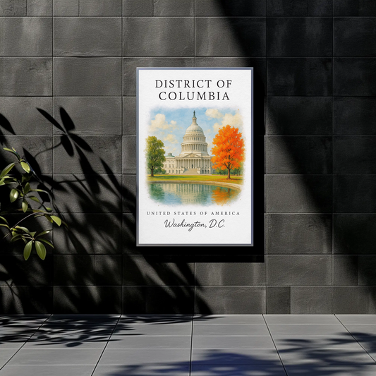 District of Columbia, Washington, D.C. Signature Series Vintage Travel Poster
