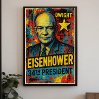 Dwight D. Eisenhower 34th President of the United States Graffiti Pop Art Poster
