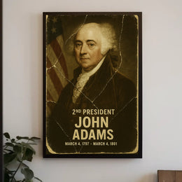 John Adams 2nd President of the United States Damaged Photograph Poster