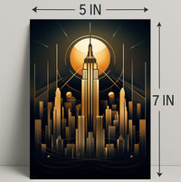 Art Deco Skyline Poster
