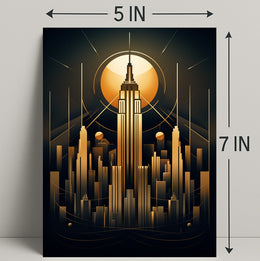 Art Deco Skyline Poster