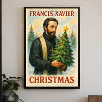 Francis Xavier's Festive Scene with Evergreen Trees - Historical or Presidential Poster