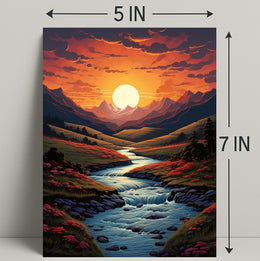 Sunset Over Serene Valley Poster