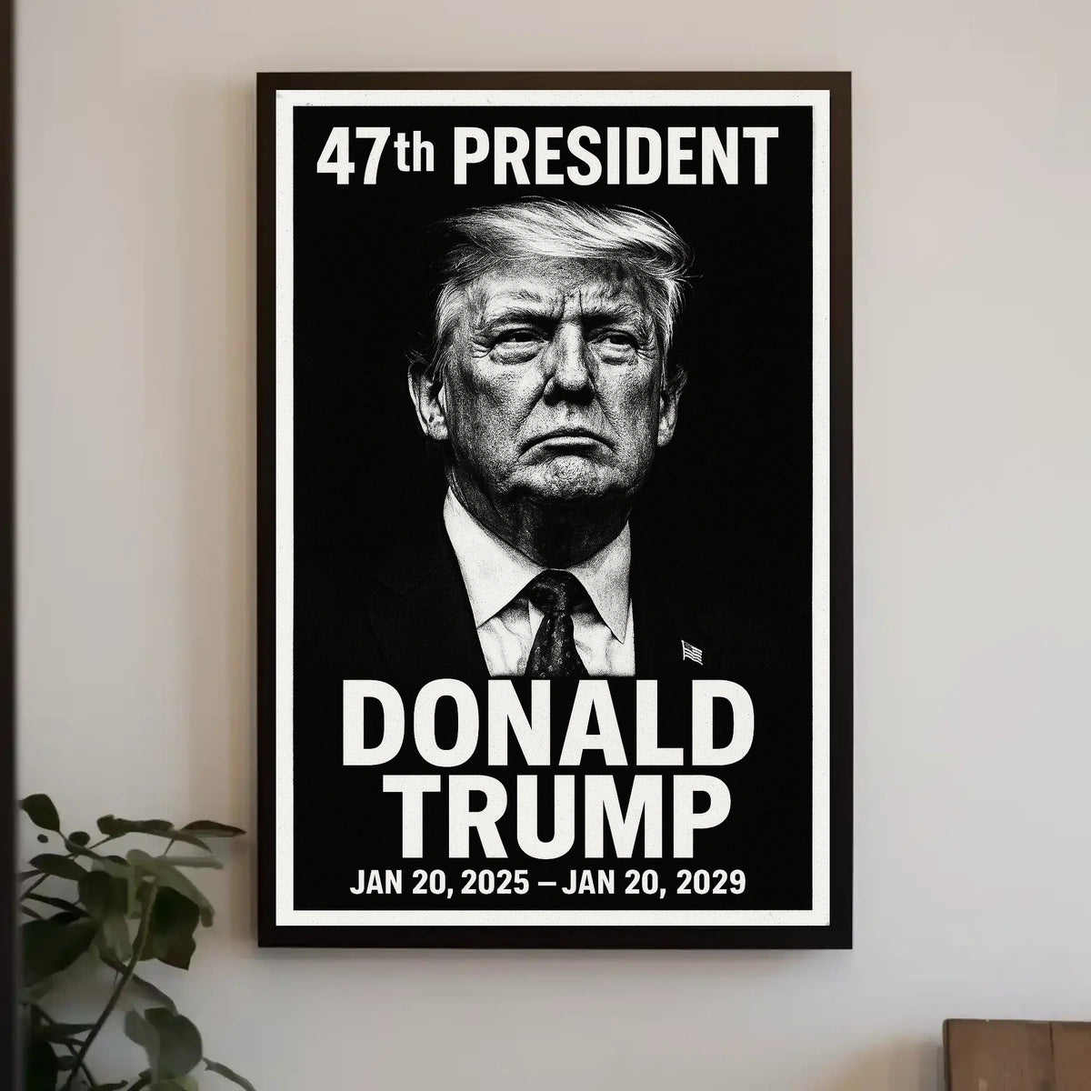 Trump Visionary Leader Cinematic Realism Patriotic Portrait American Flag Legacy Inspire Poster