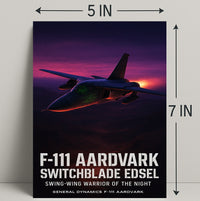 F-111 Aardvark Swing-Wing Warrior Poster PosterGoat