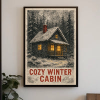 Cozy Winter Cabin Poster