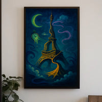 Surreal Parisian Dreamscape Poster
