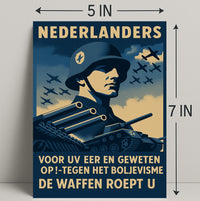 WWII Rallying Call Against Bolshevism Propaganda Poster