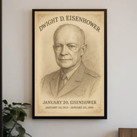 Dwight D Eisenhower Presidential Term Overview Poster Art Print PosterGoat