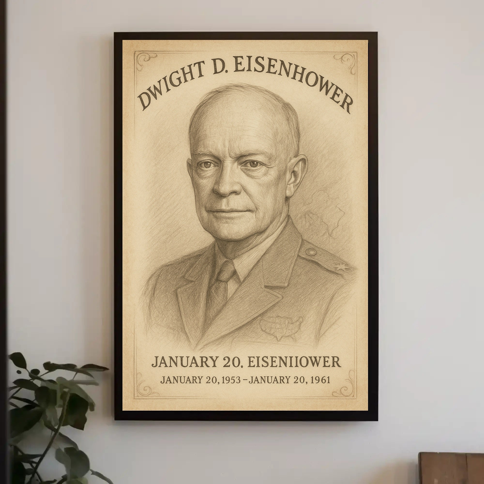 Dwight D Eisenhower Presidential Term Overview Poster Art Print PosterGoat