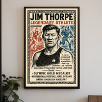 Jim Thorpe Legendary Athlete Poster