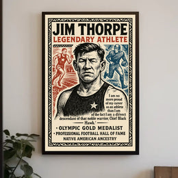 Jim Thorpe Legendary Athlete Poster