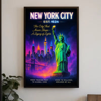 New York City A Legacy of Lights Poster PosterGoat