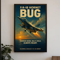 F/A-18 Hornet Combat Jet Poster