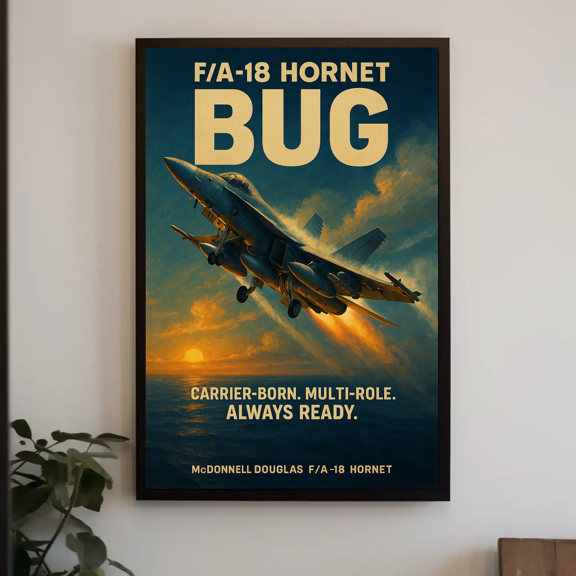 F/A-18 Hornet Combat Jet Poster