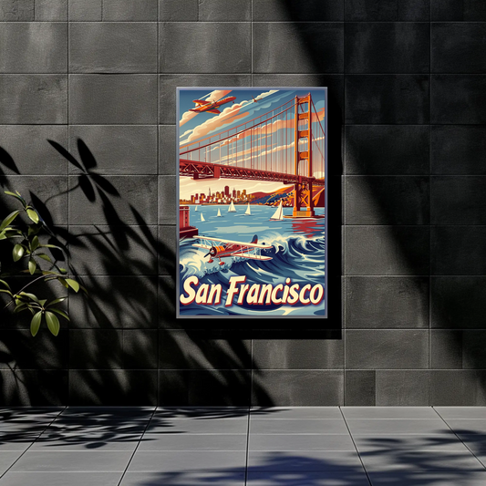 San Francisco Golden Gate Vintage Style Poster